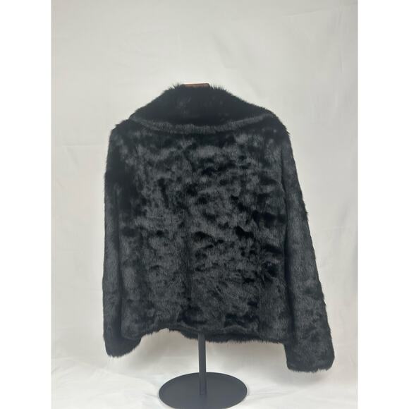 Marciano by GUESS Black Faux Fur Coat Jacket Women's Size M - Picture 2 of 6